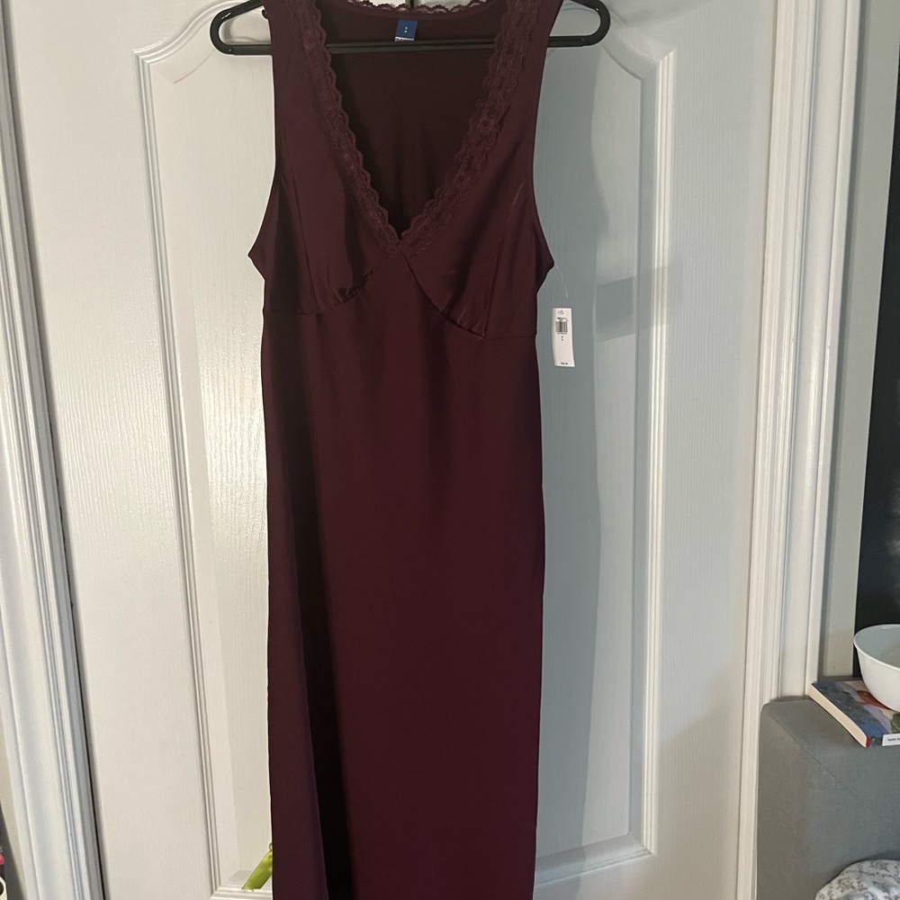 Old Navy Deep Burgundy Maxi Dress